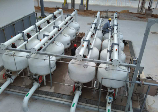 工業(yè)淺層砂過濾器應用現(xiàn)場